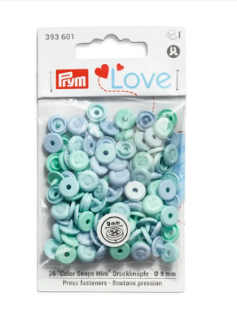 Druckknopf "Color Snaps Mini Annähoptik", Prym Love, hellblau, 9mm 
