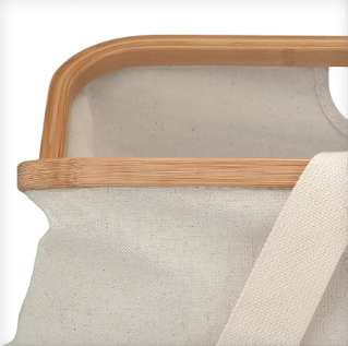 Fold & Store Basket Canvas & Bamboo, anthrazit