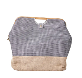 Store & Travel Bag Canvas & Bamboo M, anthrazit