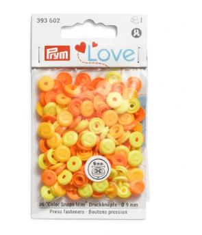 Druckknopf "Color Snaps Mini Annähoptik", Prym Love, gelb, 9mm 