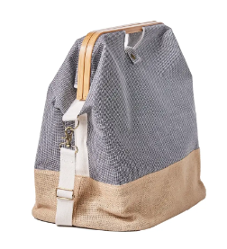 Store & Travel Bag Canvas & Bamboo M, anthrazit