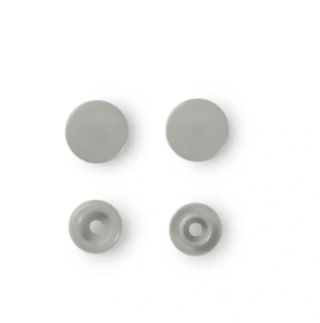 Nähfrei-Druckknöpfe "Color Snaps", rund 12,4mm, grau
